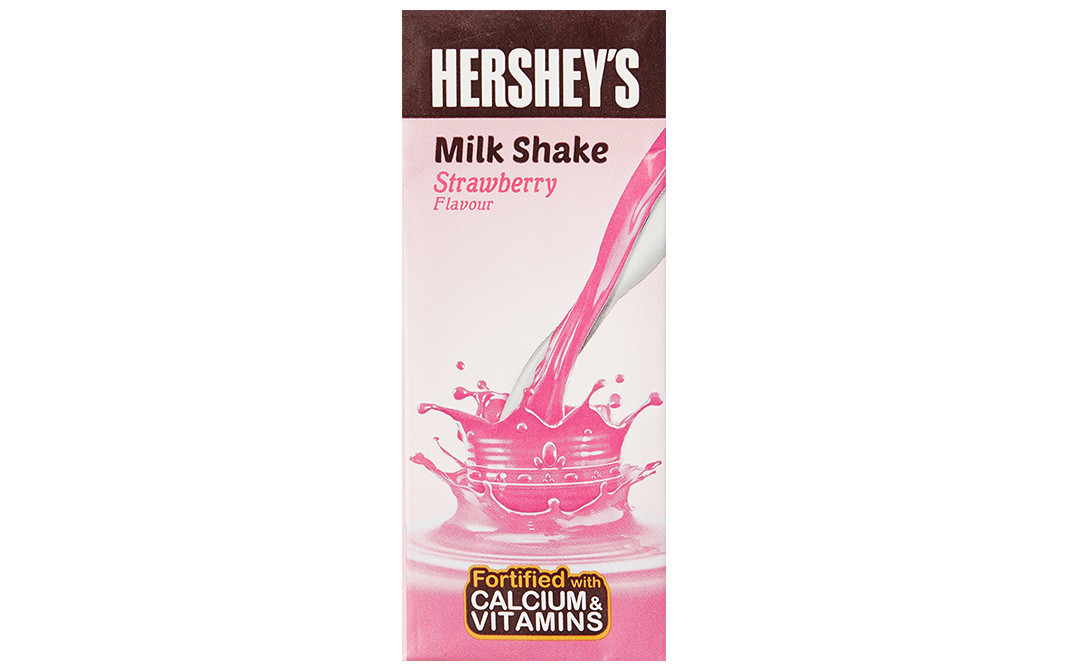 Hershey's Milk Shake Strawberry Flavour   Tetra Pack  200 millilitre